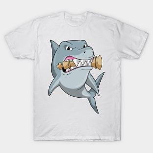 Shark at Chess with Chess piece King T-Shirt